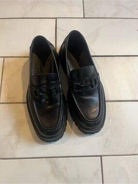 Milano Black Leather Bit Loafers